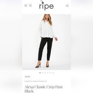 Ripe Maternity Alexa Classic Crop Pant - Black
